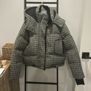 Tweed Hooded Winter Coat